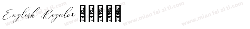 English Regular字体转换